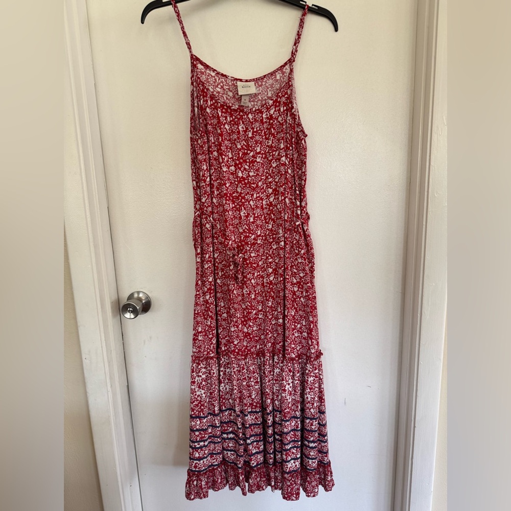 Knox Rose Red Floral Spaghetti-Strap Maxi Dress